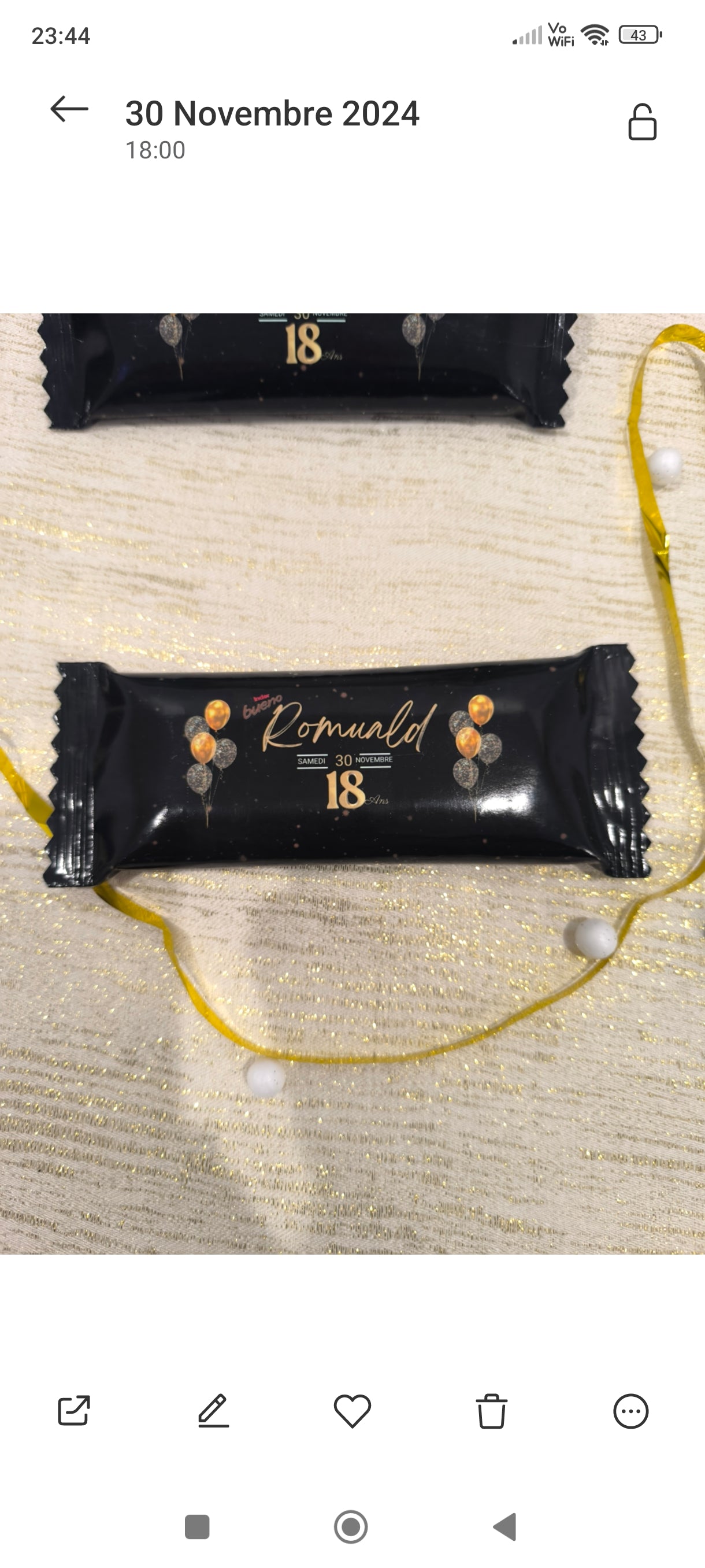 Kinder Bueno personnalisé