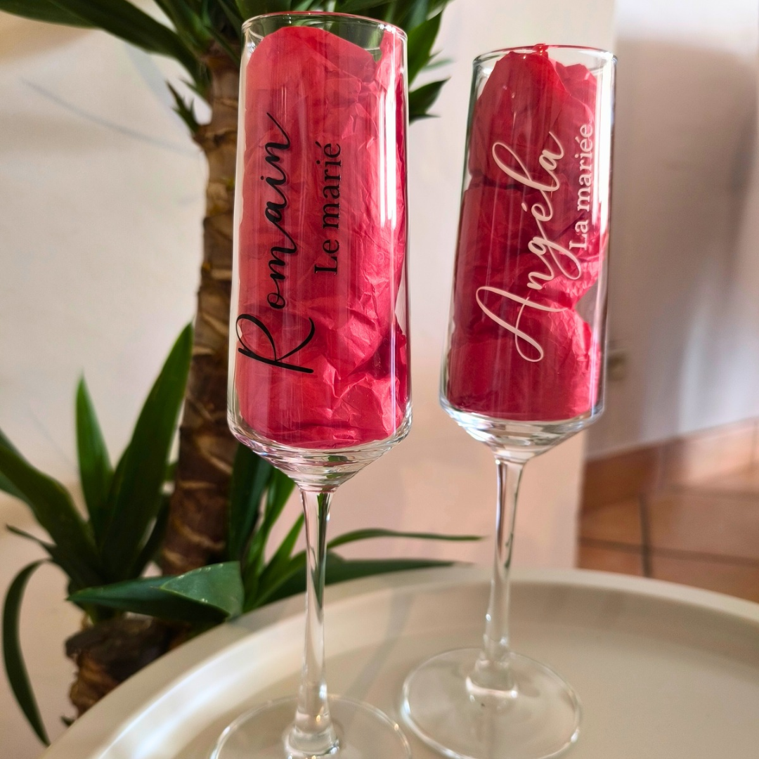 Flûte à champagne personnalisé